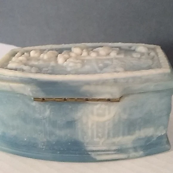 Incolay genuine blue trinket box Storage & Organization